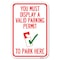 Signmission You Must Display A Valid Parking Permit Heavy-Gauge Aluminum Sign, 12" x 18", A-1218-22694 A-1218-22694 - alternate 1